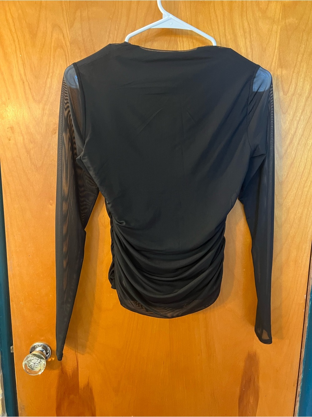 Abercrombie & Fitch Black Square-Neck Long Sleeve Top - Picture 4 of 5